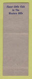 Matchbook Cover - Eagles Club Chevoit OH