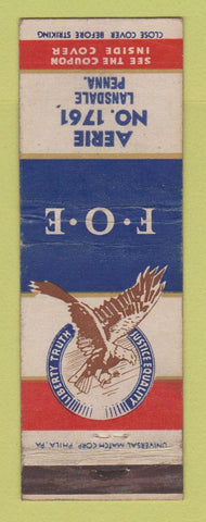 Matchbook Cover - Eagles Club Lansdale PA WEAR