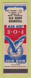 Matchbook Cover - Eagles Club Urbana OH