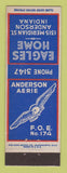 Matchbook Cover - Eagles Club Anderson IN