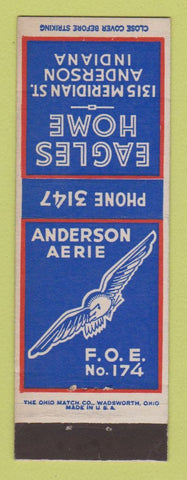 Matchbook Cover - Eagles Club Anderson IN
