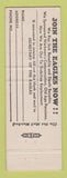 Matchbook Cover - Eagles Club Fargo ND