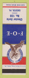 Matchbook Cover - Eagles Club Chester PA