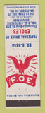 Matchbook Cover - Eagles Club Baltimore MD