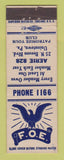 Matchbook Cover - Eagles Club Uniontown PA