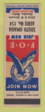 Matchbook Cover - Eagles Club Omaha NE