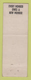 Matchbook Cover - Eagles Club Cincinnati OH Convention 1938