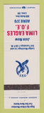 Matchbook Cover - Eagles Club Lima OH