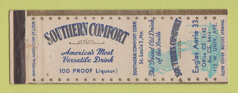 Matchbook Cover - Eagles Club Southern Comfort Liquor