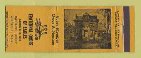 Matchbook Cover - Eagles Club Westfield MA WEAR