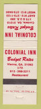 Matchbook Cover - Colonial Inn Cordele GA
