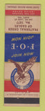 Matchbook Cover - Eagles Club Gary IN