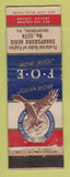 Matchbook Cover - Eagles Club Sharpsburg PA WORN