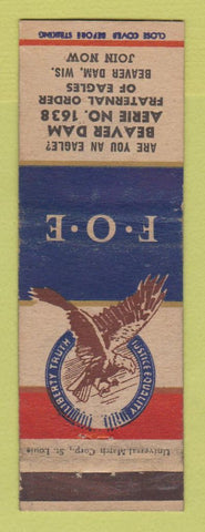 Matchbook Cover - Eagles Club Beaver Dam WI WEAR