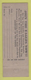Matchbook Cover - Eagles Club Steubenville OH WEAR