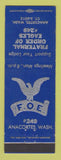 Matchbook Cover - Eagles Club Anacortes WA