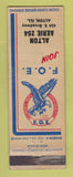 Matchbook Cover - Eagles Club Alton IL WEAR