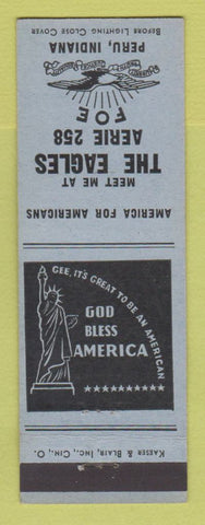 Matchbook Cover - Eagles Club Peru IN