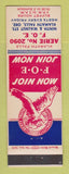 Matchbook Cover - Eagles Club Klamath Falls OR WEAR