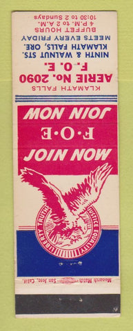 Matchbook Cover - Eagles Club Klamath Falls OR WEAR
