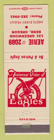 Matchbook Cover - Eagles Club Bend OR