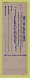 Matchbook Cover - Eagles Club Rose City New Castle IN