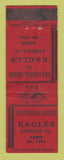 Matchbook Cover - Eagles Club Lansdale PA WEAR