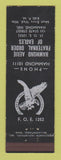 Matchbook Cover - Eagles Club Hammond IN WEAR