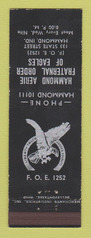 Matchbook Cover - Eagles Club Hammond IN WEAR