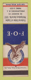 Matchbook Cover - Eagles Club Phillipsburg NJ