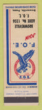 Matchbook Cover - Eagles Club Brownsville PA
