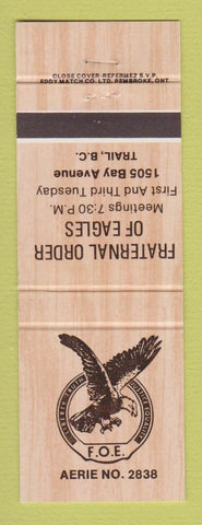 Matchbook Cover - Eagles Club Trail BC