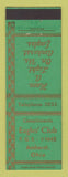 Matchbook Cover - Eagles Club Amherst OH