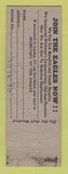 Matchbook Cover - Eagles Club Marshalltown IA