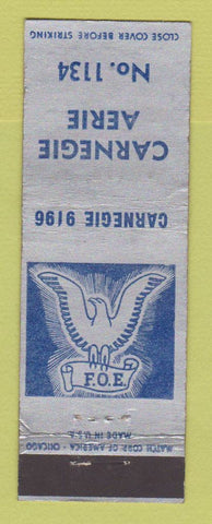 Matchbook Cover - Eagles Club Carnegie