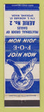 Matchbook Cover - Eagles Club Spokane WA