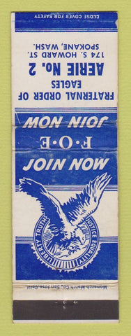 Matchbook Cover - Eagles Club Spokane WA