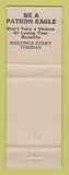 Matchbook Cover - Eagles Club Spokane WA