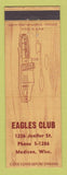 Matchbook Cover - Eagles Club Madison WI