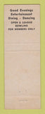 Matchbook Cover - Eagles Club Madison WI