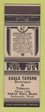 Matchbook Cover - Eagles Club Eagle Tavern Snohomish WA