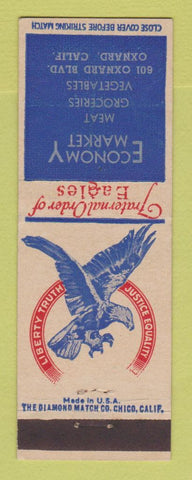 Matchbook Cover - Eagles Club Oxnard CA