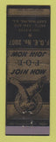 Matchbook Cover - Eagles Club East Moline IL