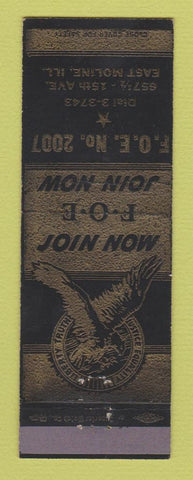 Matchbook Cover - Eagles Club East Moline IL