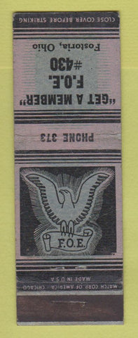 Matchbook Cover - Eagles Club Fostoria OH WORN