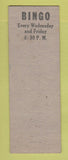 Matchbook Cover - Eagles Club Cumberland MD