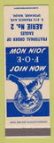 Matchbook Cover - Eagles Club Spokane WA