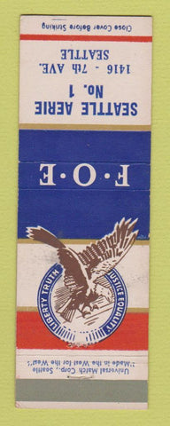 Matchbook Cover - Eagles Club Seattle WA