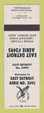 Matchbook Cover - Eagles Club East Detroit MI