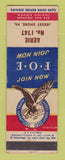 Matchbook Cover - Eagles Club Jersey Shore PA